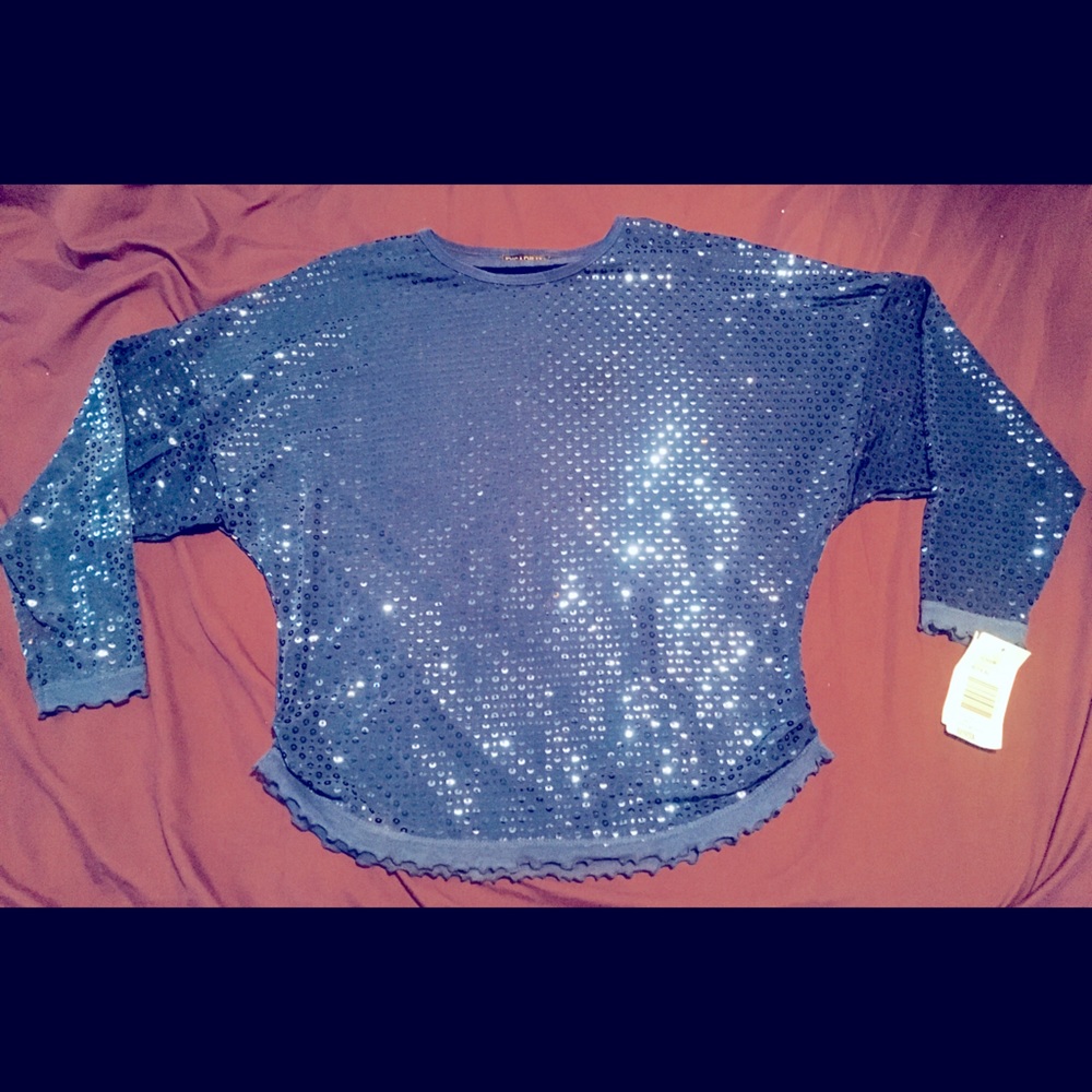 Women’s Royal Blue Sequined Piccadilly Shirt